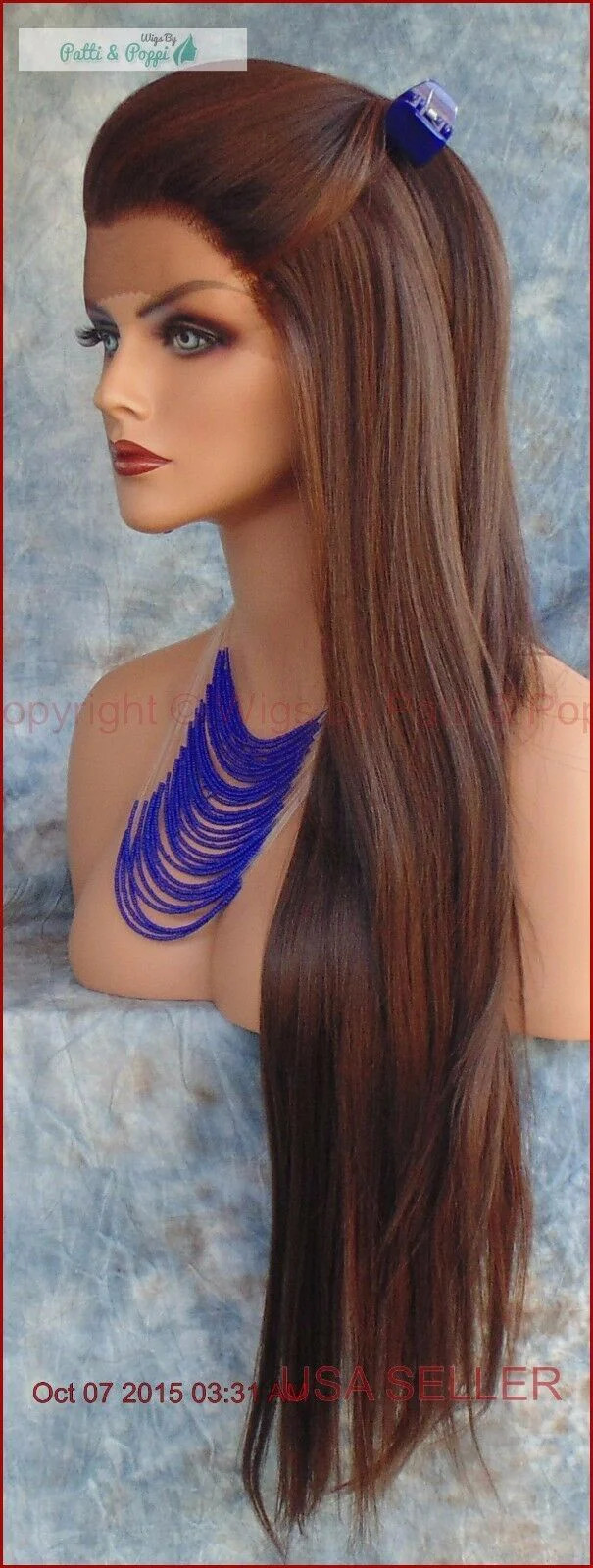 LONG SILKY STRAIGHT HEAT SAFE LACE FRONT WIG CLR FS4.30 LUSTROUS SEXY 156