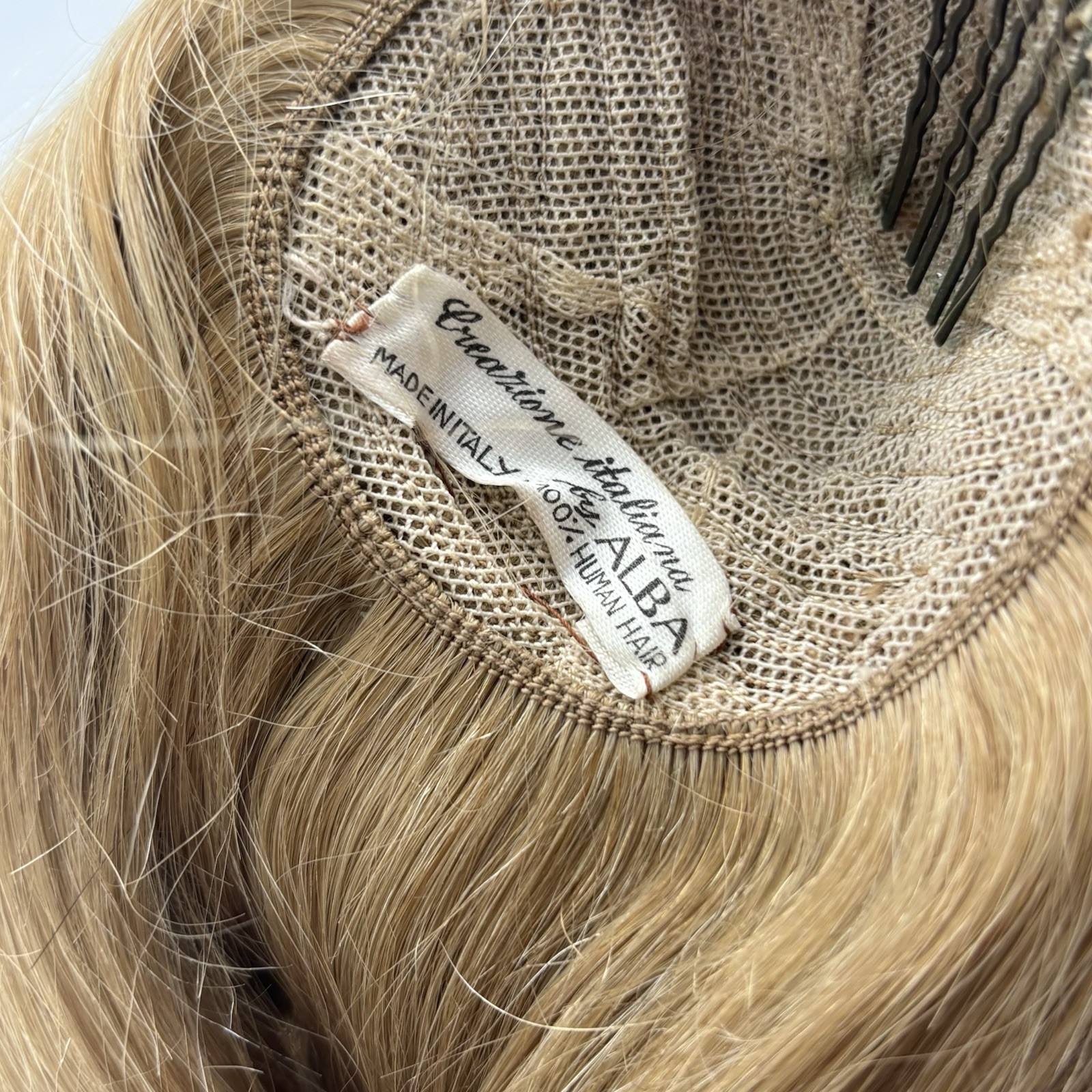 Vintage Alba 100% Human Hair Chignon Hairpiece Blonde Made In Italy Box