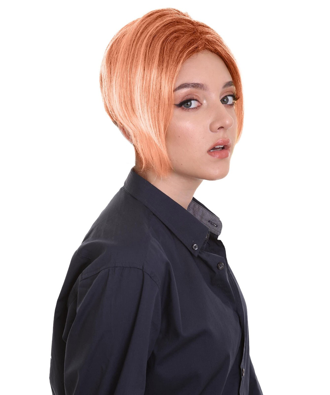 HPO Adult Women’s Karen Mom Auburn Color Pixie Cut Wig, HW-6703A-ABR