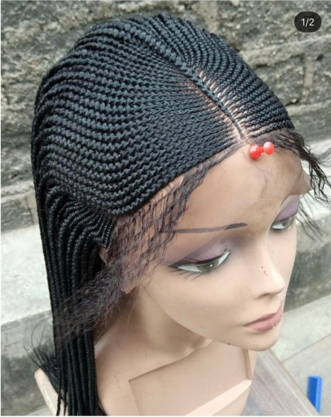 Braided wig: Handmade Braids Cornrows wig,PRE-ORDER ONLY.2-3WEEKS. Location USA