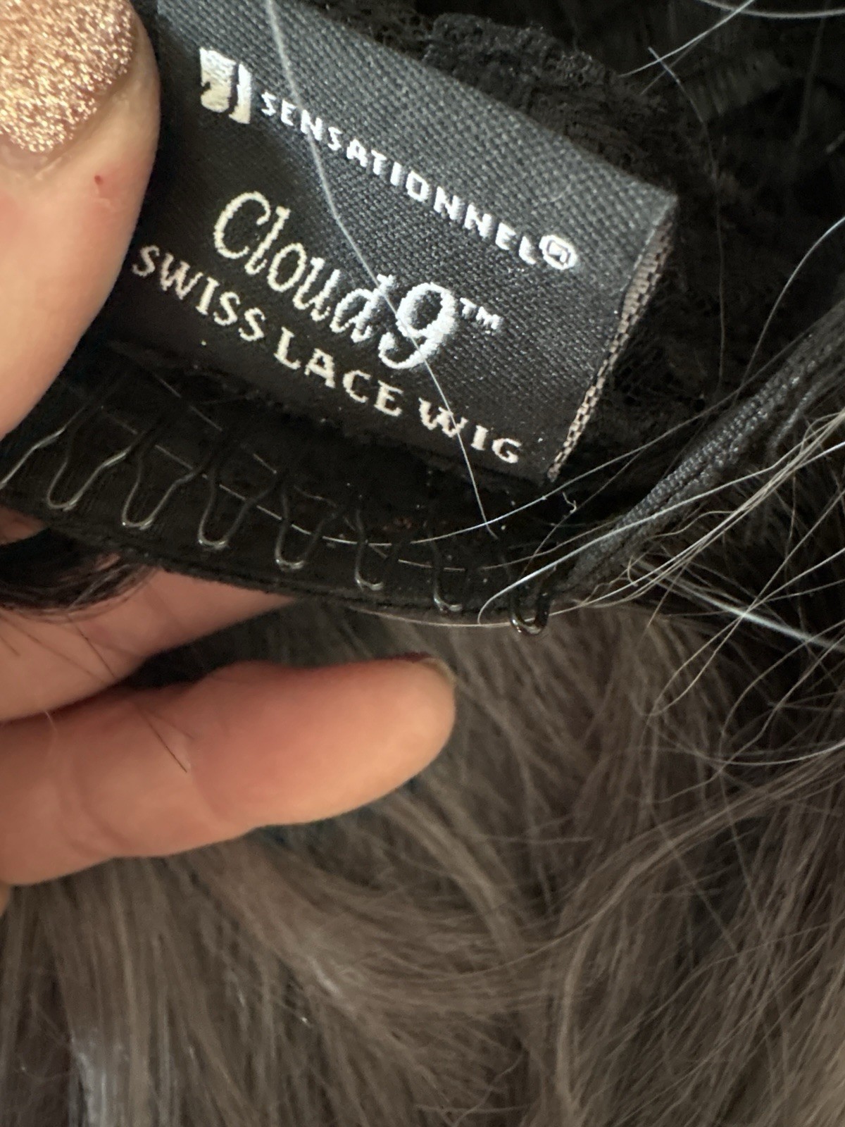 Sensationnel Cloud 9 Swiss Lace Wig Gray Silver Ombre Bob New
