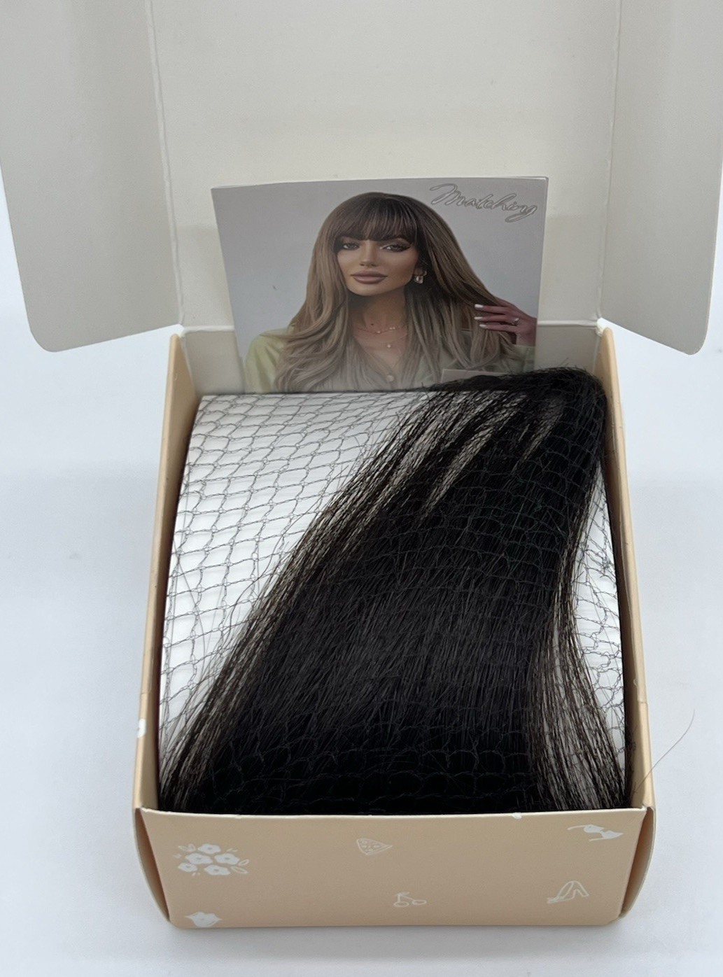 Dark Brown 100% Real Human Hair, Clip On French Curved Curtain Bangs Hairpieces