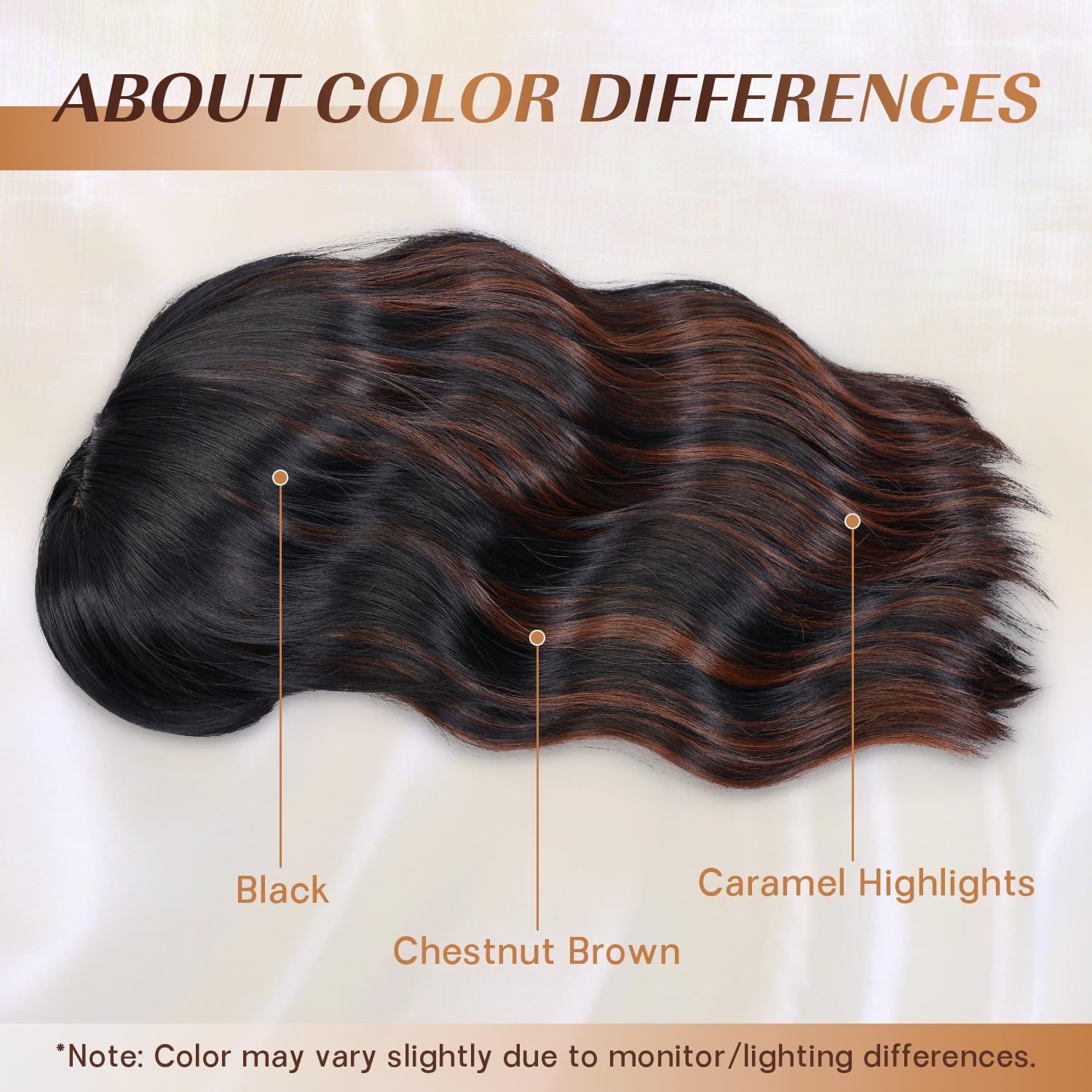 Highlight Short Water Wave Curly Wig Heat Resistant Synthetic Full Wig for Women