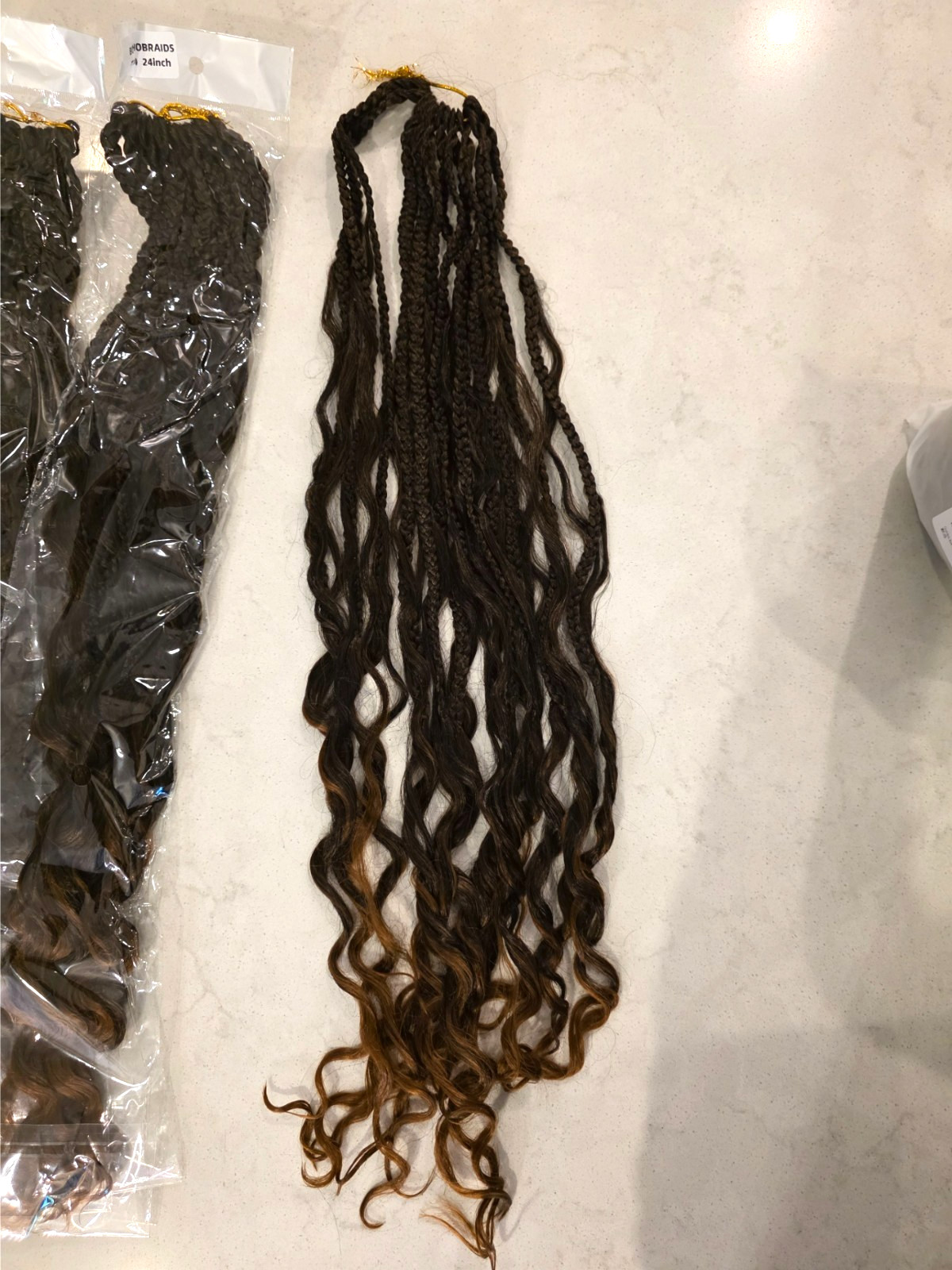 Goddess Box Braids Pure Protein Fiber Close to Human Hair 24 Inch 8 Packs #T30