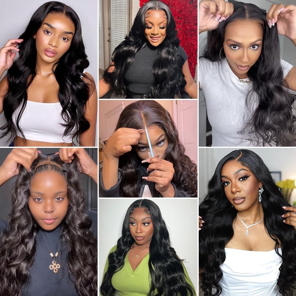 Glueless Wigs Human Hair Pre Plucked Pre Cut 4X4 Body Wave Lace Front Wig