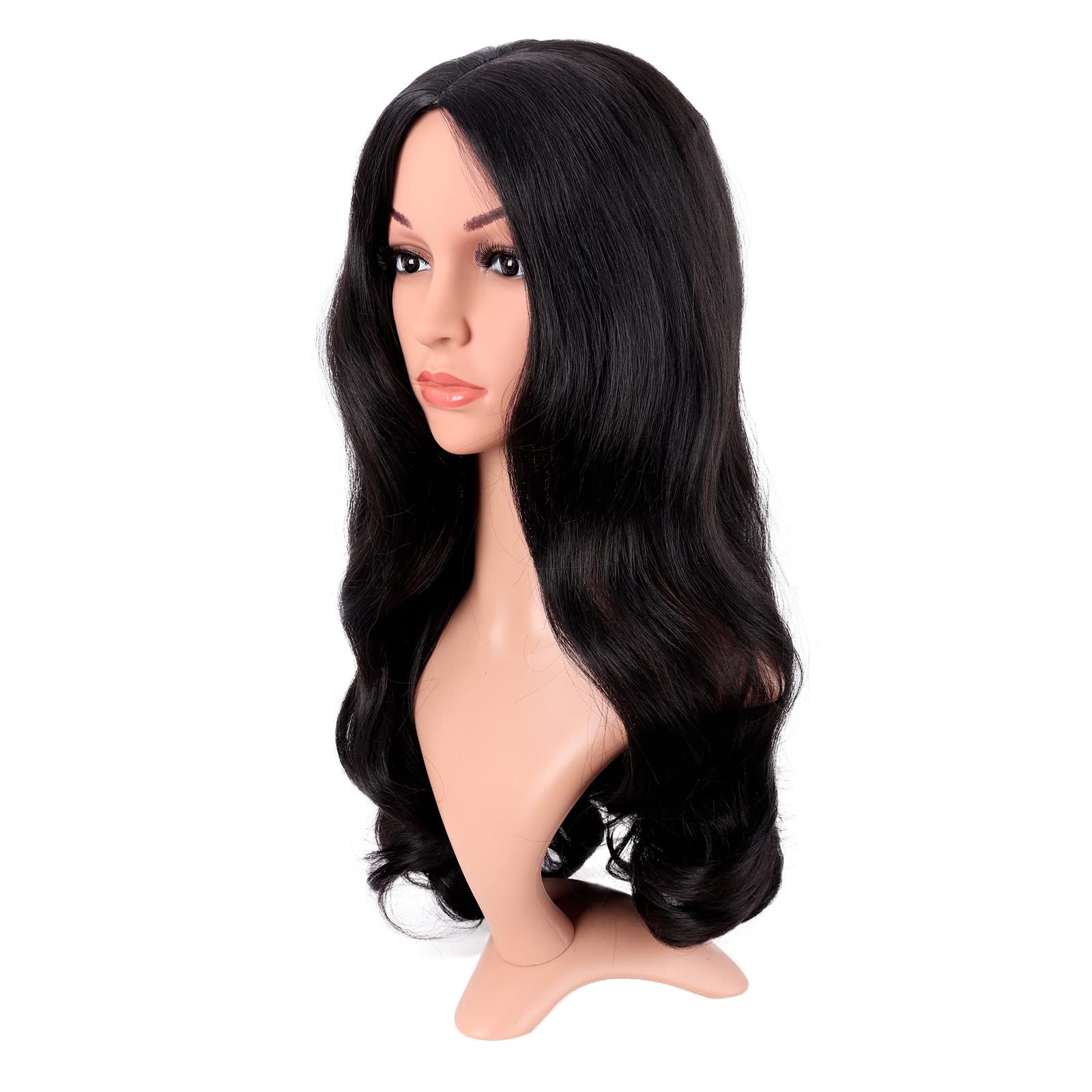 22 Inch/55cm Fashion Long Synthetic Fiber Curly Hair Middle Part Cosplay Wig …