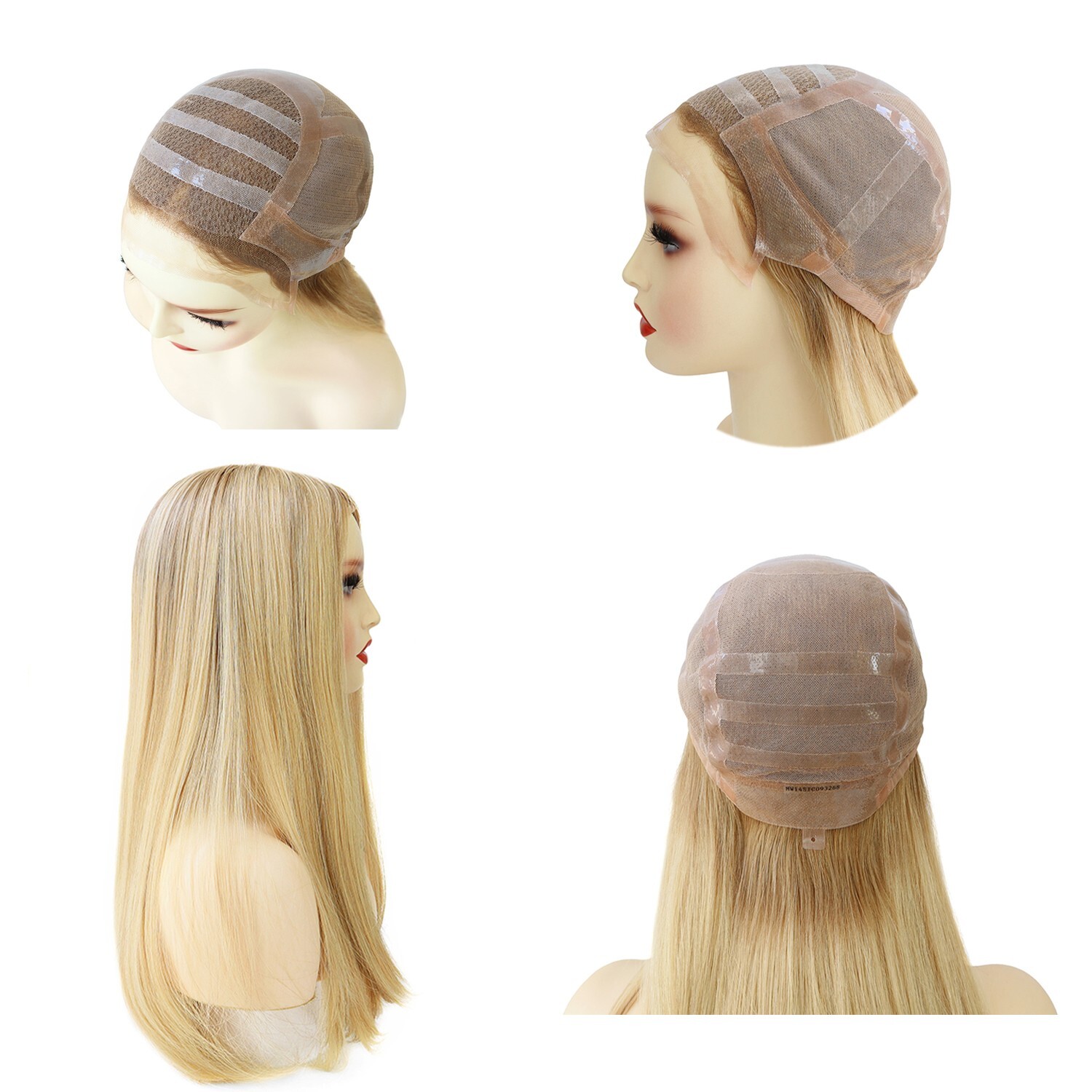 Women European Remy Human Hair Lace Front Wigs Medical Wig Medium Size MW45 #SIC
