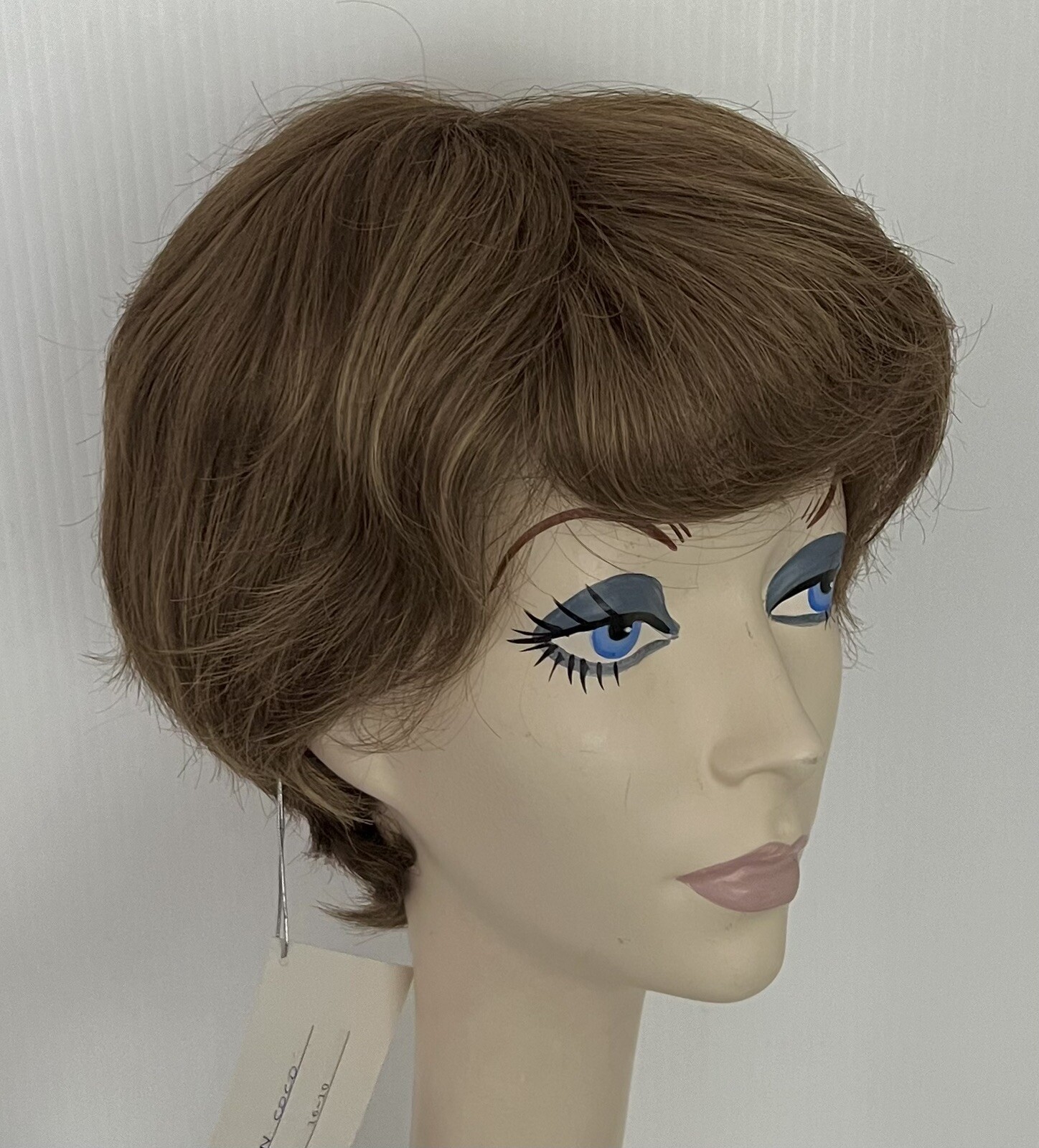 NWT JACQUELYN Wig HUMAN HAIR Blend COCO 16-10 LIGHT BROWN Monofilament Top