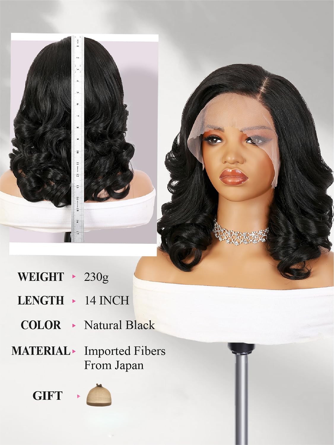 Wiger Short Body Wave Wig Side Part Lace Front Bob Wigs Pre Plucked Synthetic