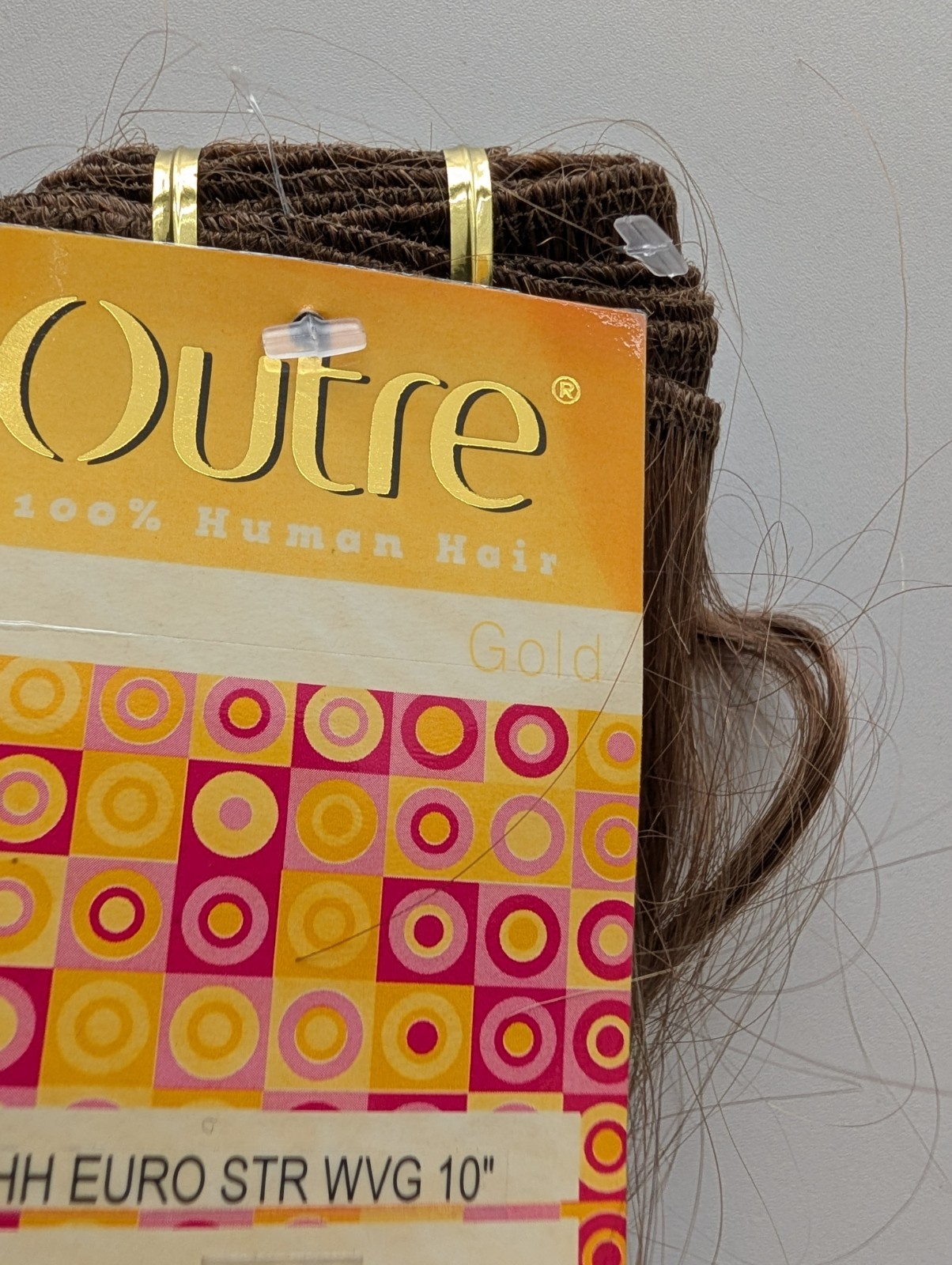 Outre Gold Hair Extensions Wig HH EURO STR WVG 10″ Color 8 NWT *STATIC*
