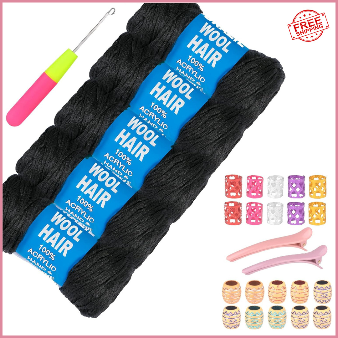 5Roll Brazilian Yarn Wool Hair Arylic Yarn for Hair Crochet Braid Twist Warps