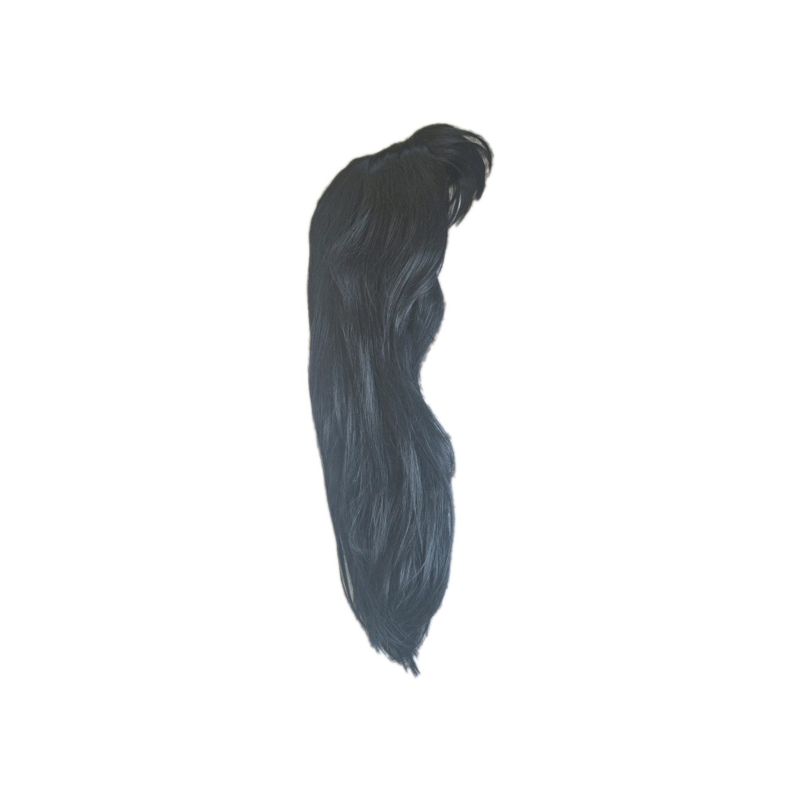 26in Black Long Wavy Wig with Bangs for Women Heat Resistant Synthetic Cosplay