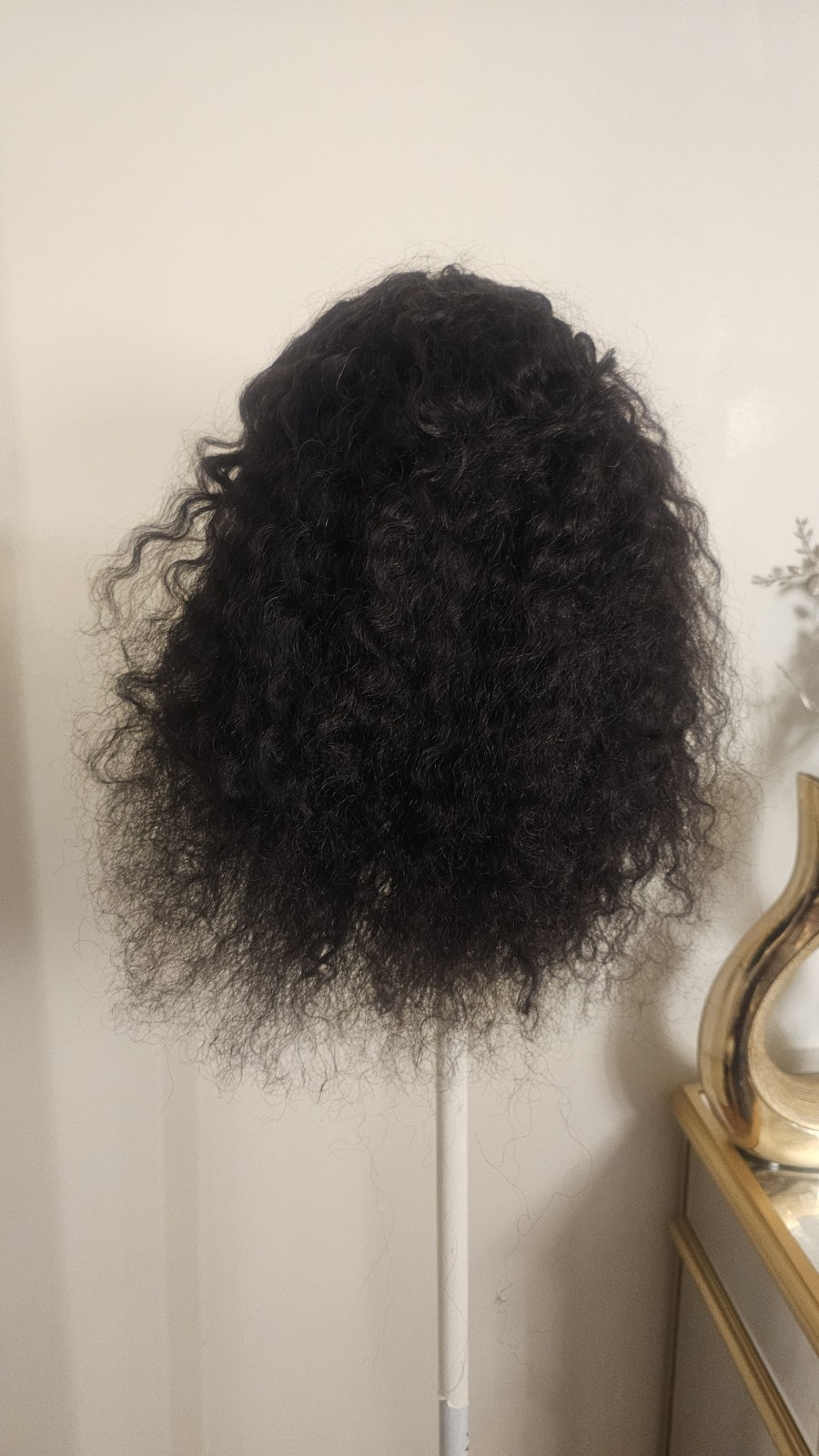High-Quality Regular Top 18 To 20 ” Black Wavy 150% Virgin Human Hair Lace Wig