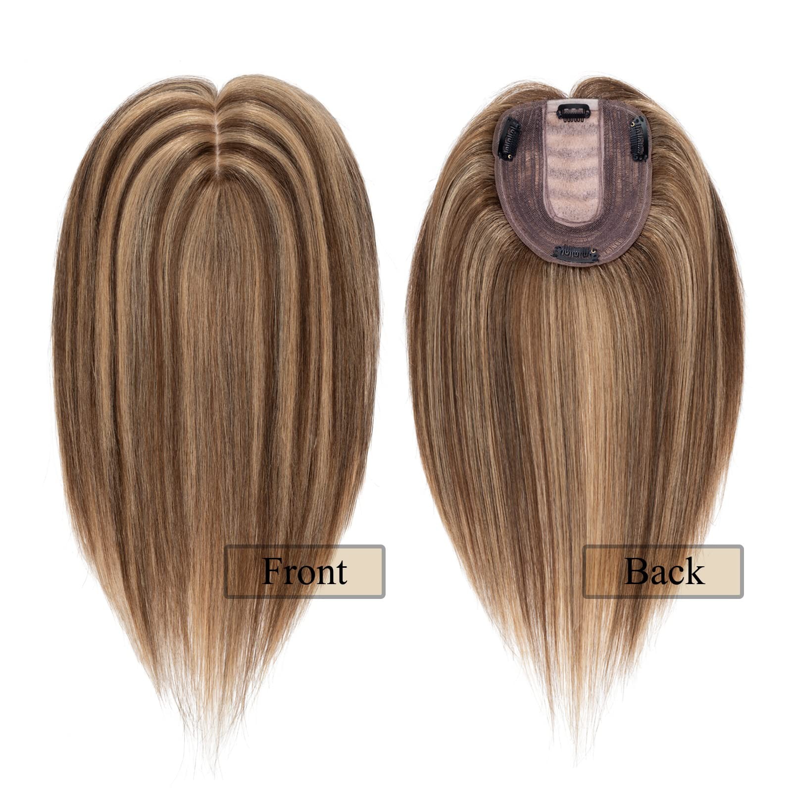 My-Lady Human Hair Toppers For Women Real Human Hair Thin 10 12Cm Silk Base