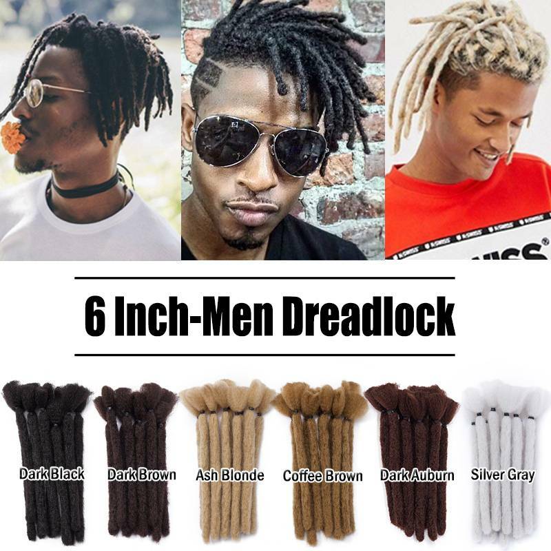 6-12″ Real Natural As Human Dreadlock Briading Hair Extension Black Brown Blonde
