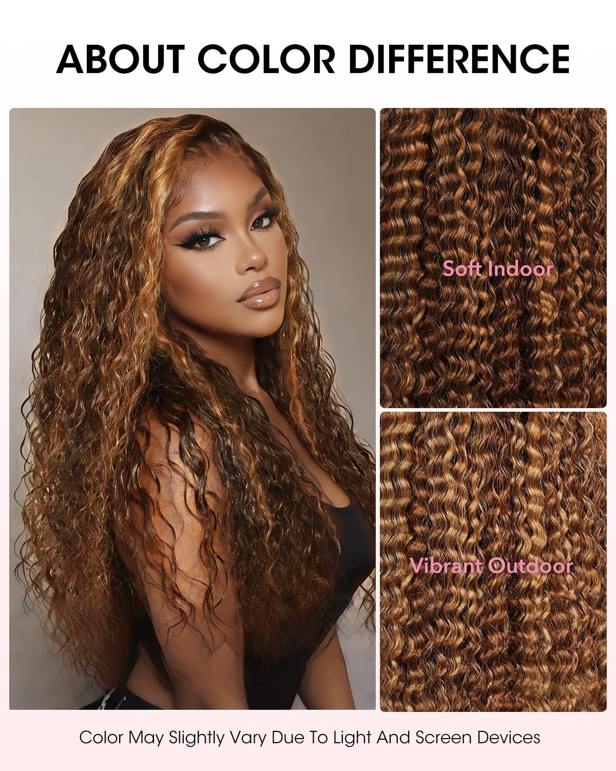 Pull Go Full 13×6 Deep Wave 4/27 Highlight Ombre Lace Front Wig Human Hair 21…
