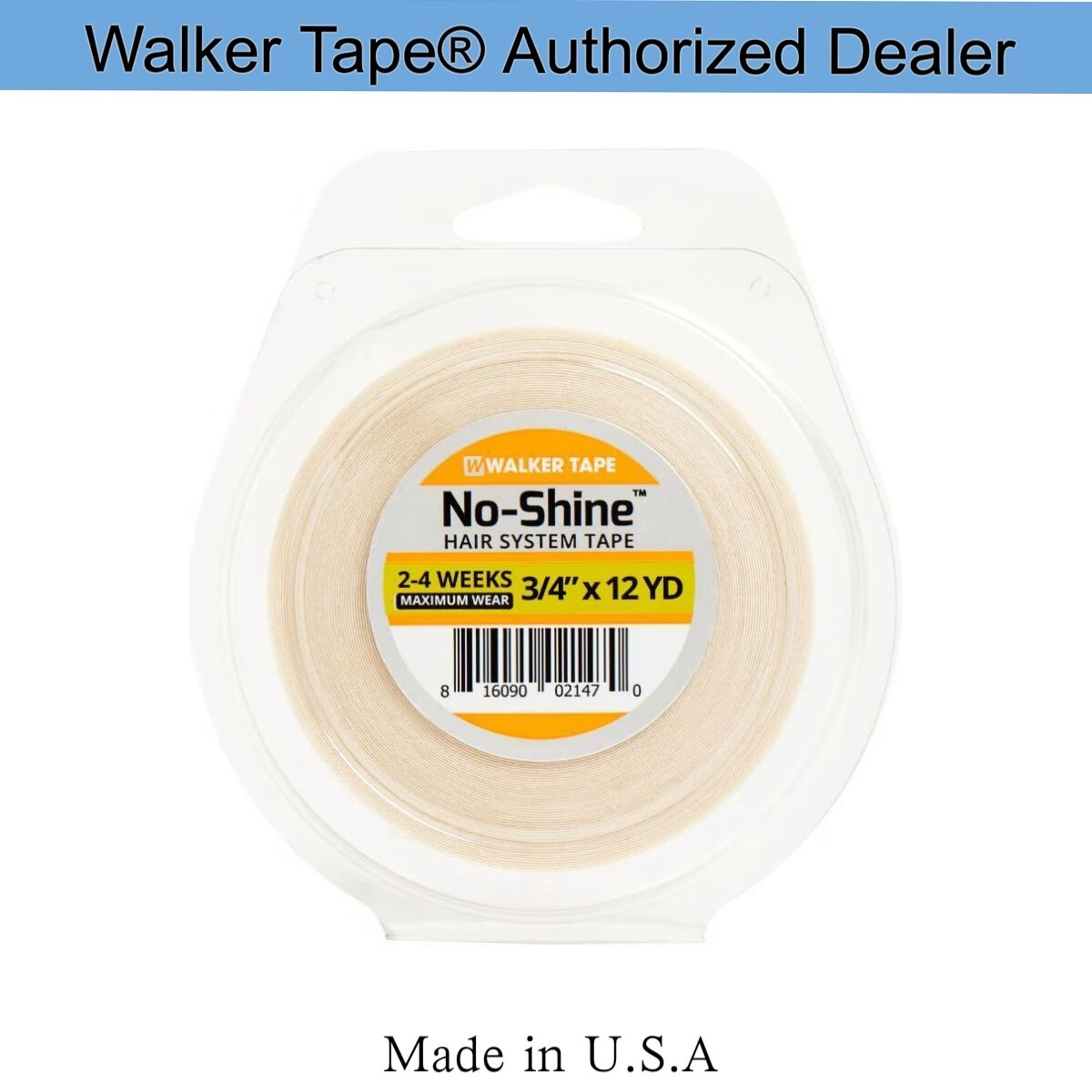 Walker| 3/4″x12yards No Shine Roll Support Tape, Hairpiece Wig Toupee Tape