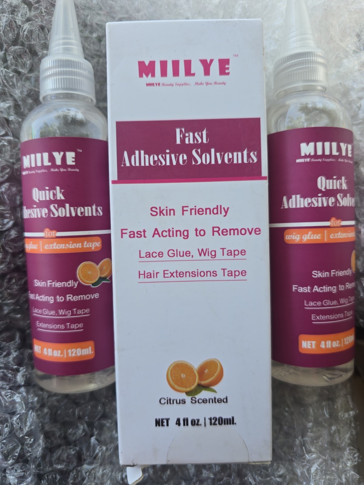 Tape in Extension Remover Spray 4Oz, Lace Wig & Hair Glue Residue Cleaner3 Bott