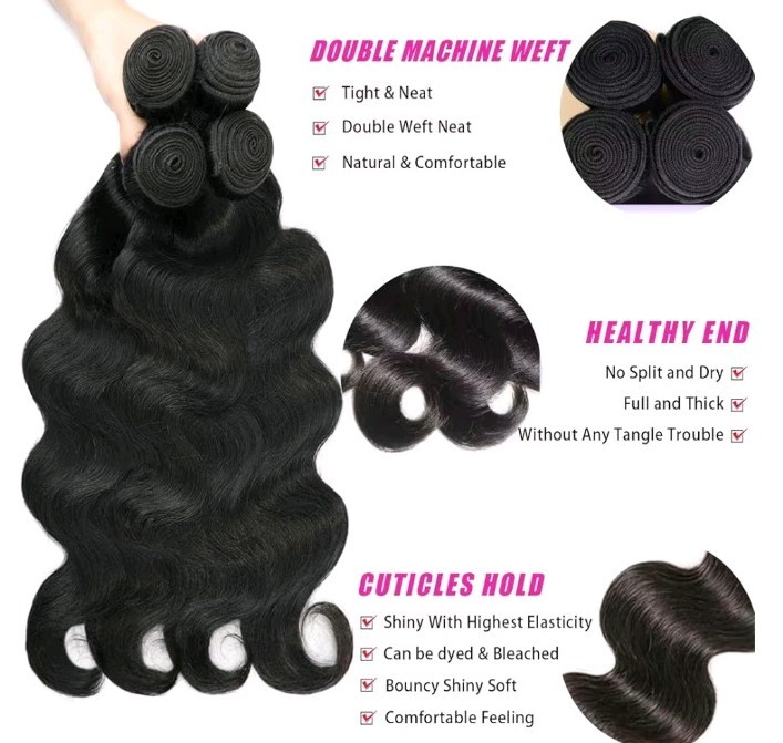 16A Raw Human Hair Bundles 18 20 22 24 Body Wave