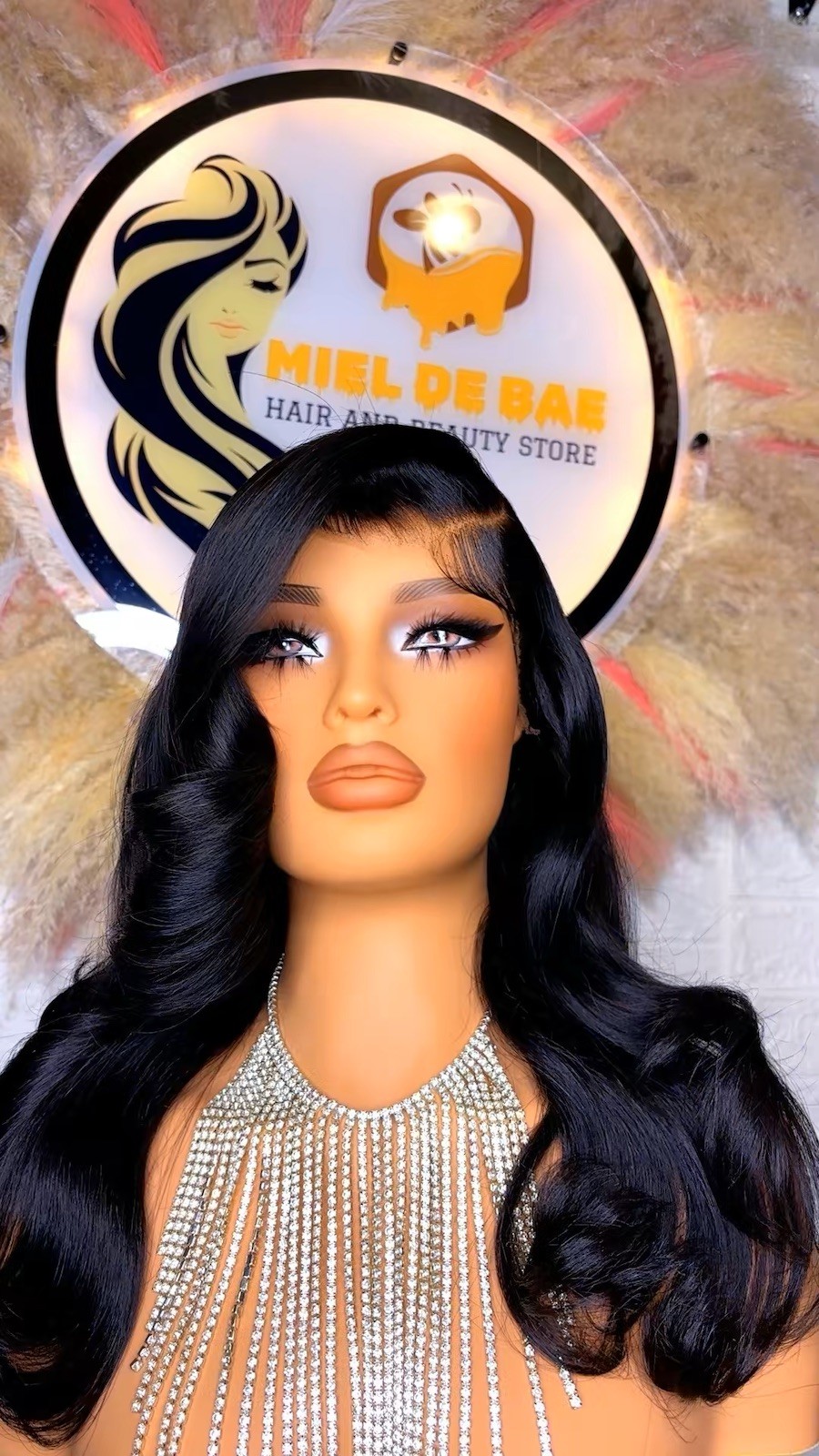 Human hair wig lace front glueless pre- plucked,Bleached knots holidays deal