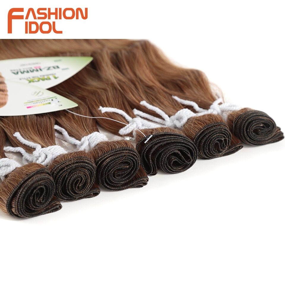 Water Wave Hair Bundles Synthetic Hair Extensions Ombre Blonde 6Pcs/Pack 20 inch