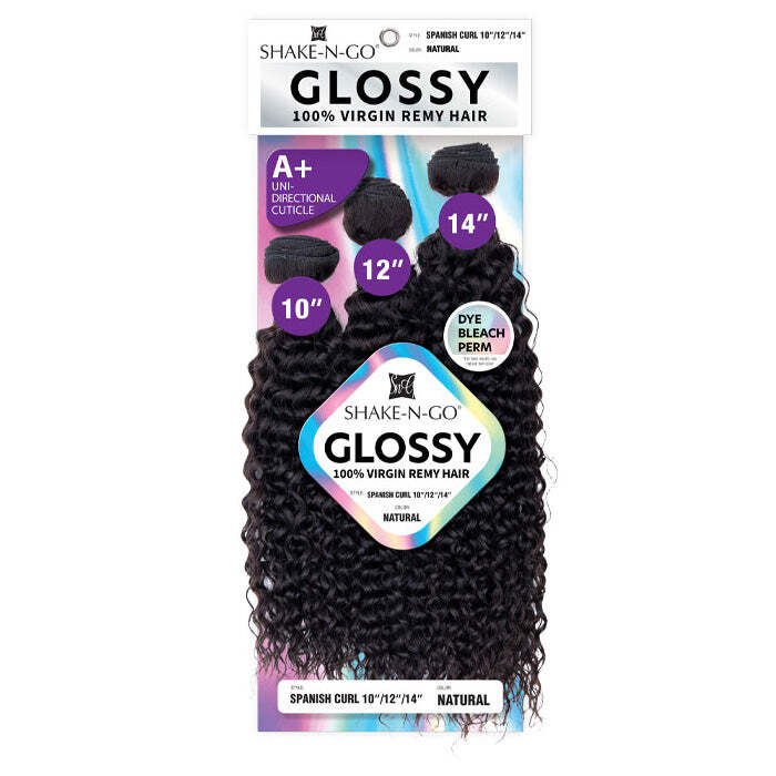 Shake N Go Glossy 100% Virgin Remy Hair Weave – SPANISH CURL