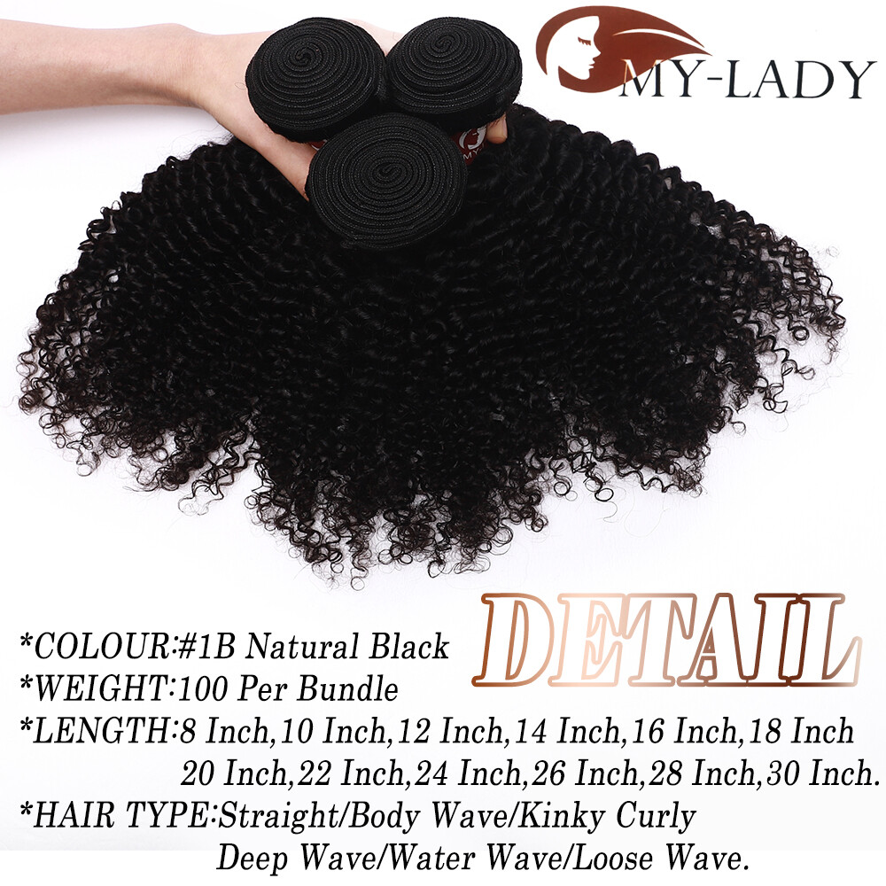 100g/Bundle Afro Kinky Curly Real Virgin Human Hair Extensions Weaves Weft 8-24″