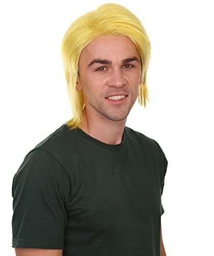 Tokyo Style Yellow Asian Halloween Wig | Premium Breathable Capless Cap HM-265