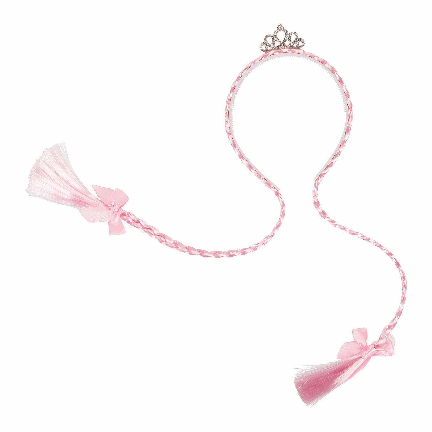 Princess Tiara Headbands With Braids, Apparel Accessories, 12 Pieces