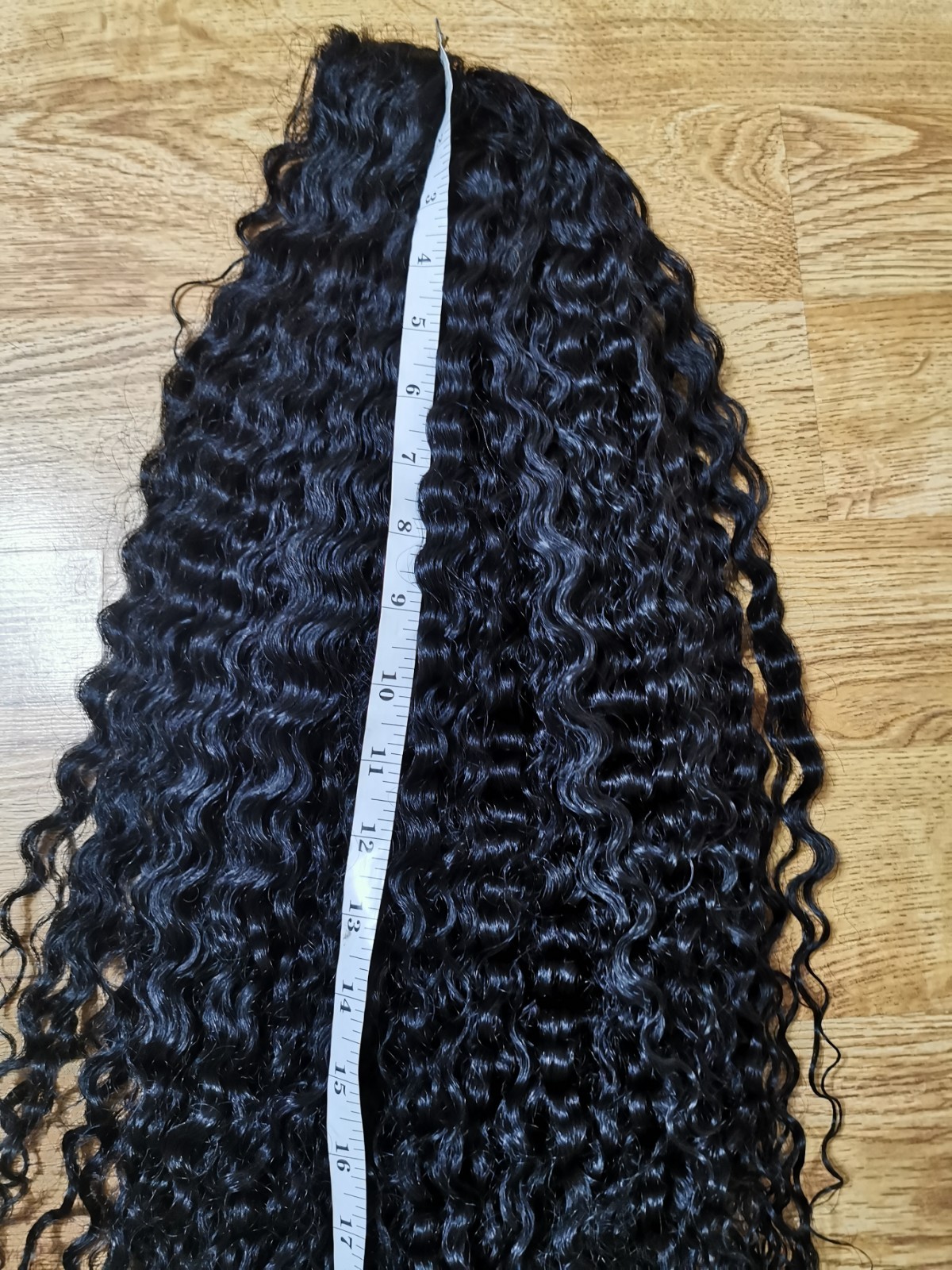 Mayde Beauty Quality Sexy 28” Deep Curly Virgin Human T Front Lace Hair Wig 1B