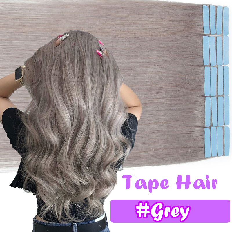 100% Remy Skin Weft Tape Glue in Real Human Hair Extension THICK Full Head Ombre