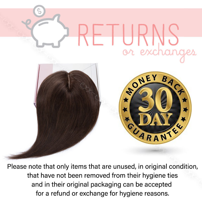 15*16cm Premium Topper Toupee Hairpiece Real Remy Human Hair Silk Base Top Piece