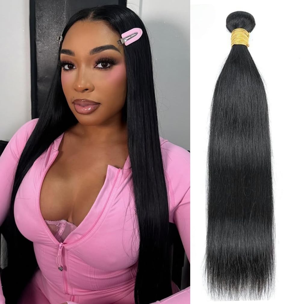 One Bundle Human Hair Straight 20 Inch 12A Straight Bundles Human Hair 100% U…