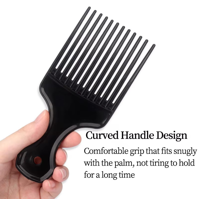 Afro Natural Curly Hair Comb Pick Hair Parting Comb African Braiding Comb Wide T