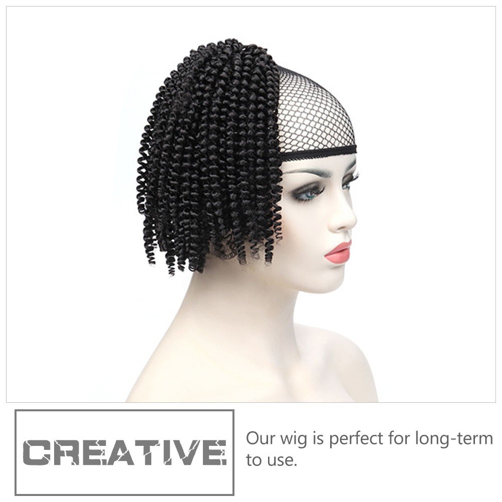 1Pcs Reusable Black Braid Wig Fashion Women Hairpiece Daily Wear