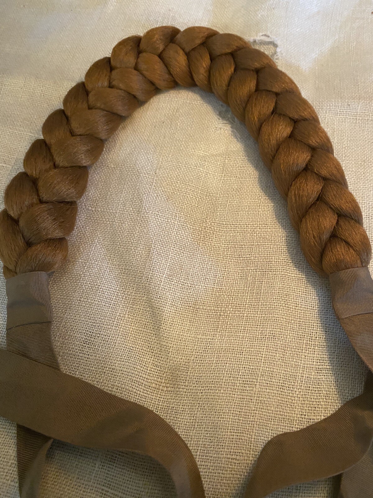 Antique/Vintage Hair Piece Ponytail 12” With Ribbon Ties Japan Headband Childs