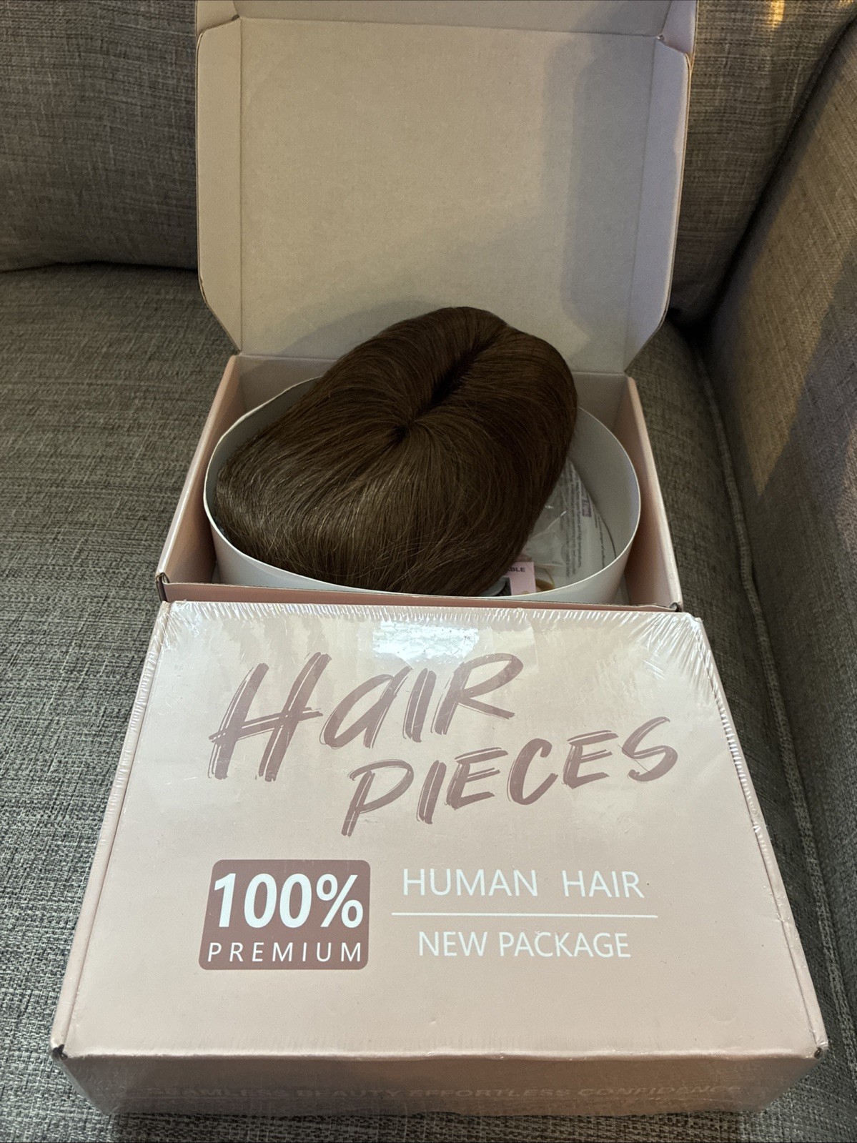 Hairro Human Hair Topper Wig 12″ Medium Brown #4 for Thinning Hair Add Volume CD