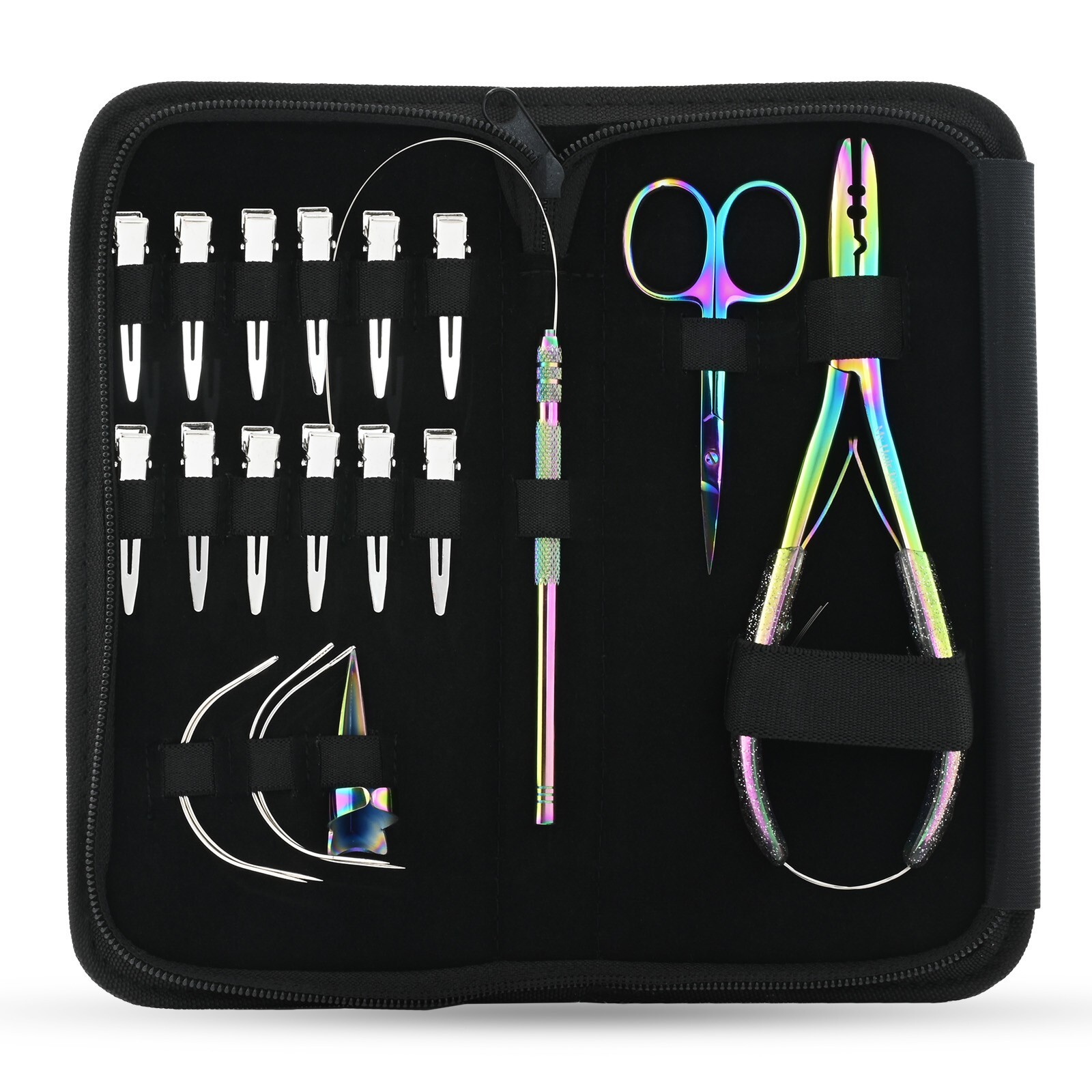 Professional Hair Extension Tools kit for Micro Beads Sew in Hair Extensions