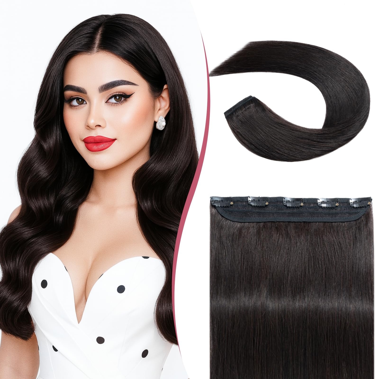 Segohair Clip In Hair Extensions For Women One Piece 5 Clips Real Human Remy