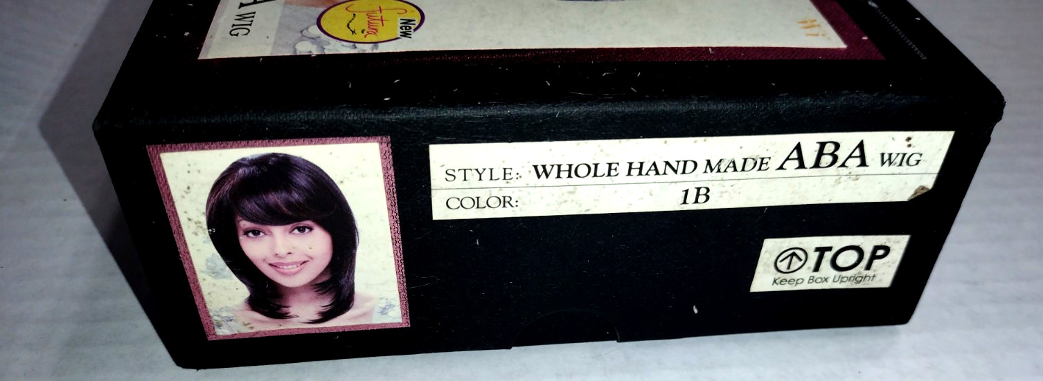 Whole Hand Made ABA Wig Janet Color 1B Premium Heat Resistant Fiber RARE FIND-