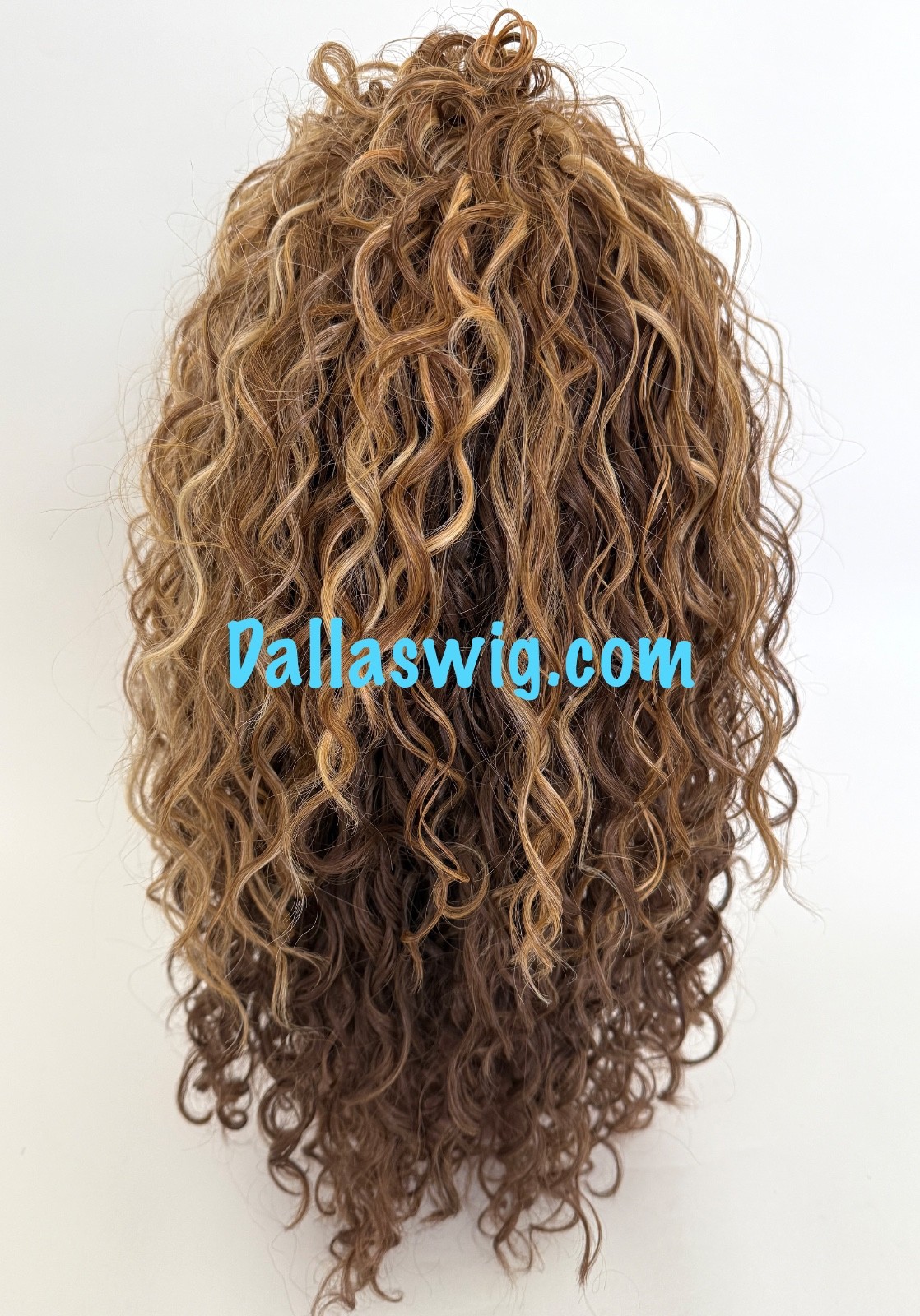 OPEN BOX SALE No Tag 100% Synthetic Hard Curls Half Wig in Brown Honey Mixed