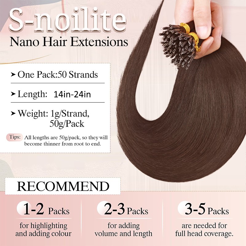 CLEARANCE Nano Ring 100% Human Remy Hair Extensions Micro Loop Beads Balayage US