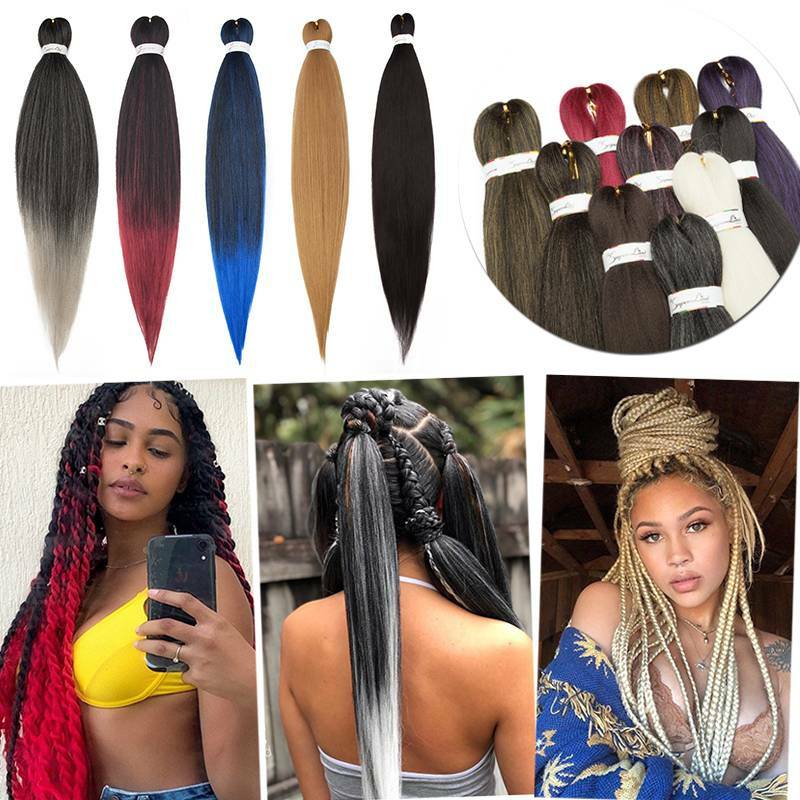 26Inch Long Pre-Stretched Braiding Braid Hair Extension Jumbo Kanekalon As Human