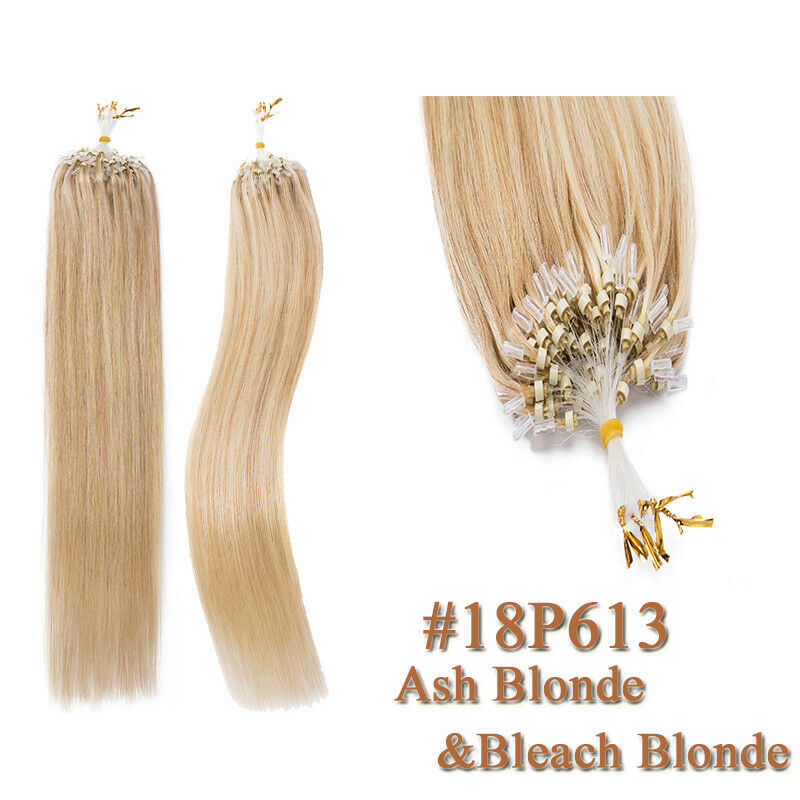 Micro Link Loop Tip Human Hair Extensions Micro Bead Remy Straight European Hair