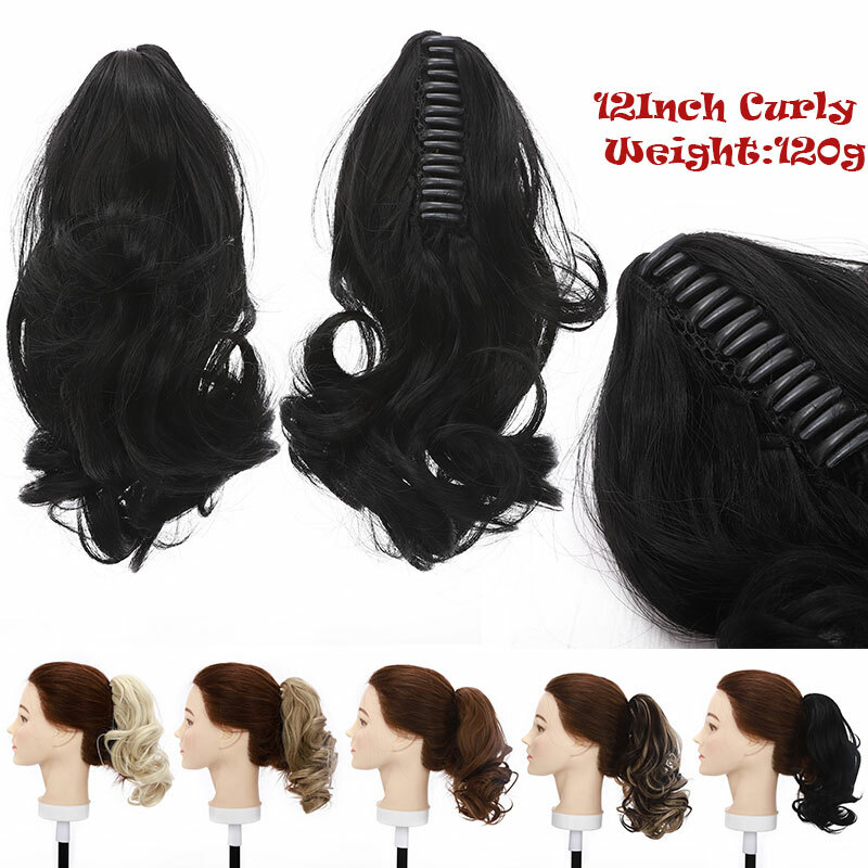US Thick Jaw Claw Ponytail Clip In Extensions Pony Tail Hairpiece Real As Human