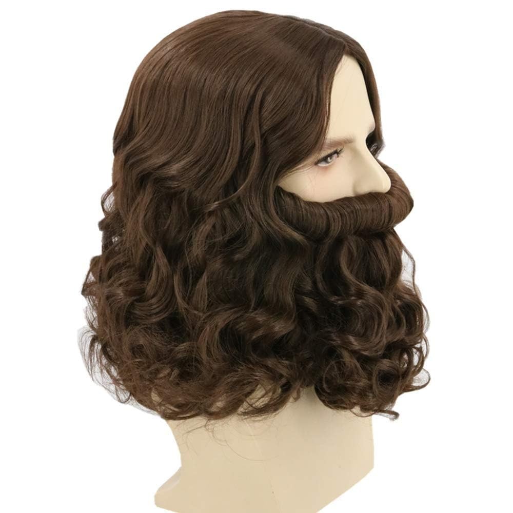 My Costume Wigs Men’s Classic Jesus Dark Brown Wig One Size fits all,
