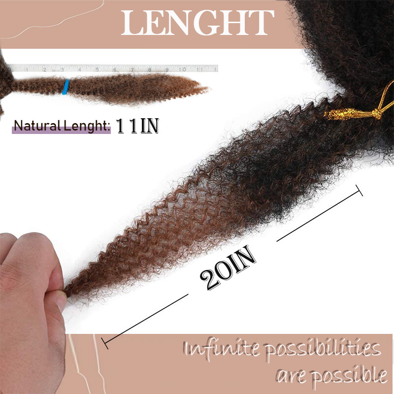 3/5 Bundles Puff Afro Kinky Curly Braids Bulks Braiding Hair Extension As Human