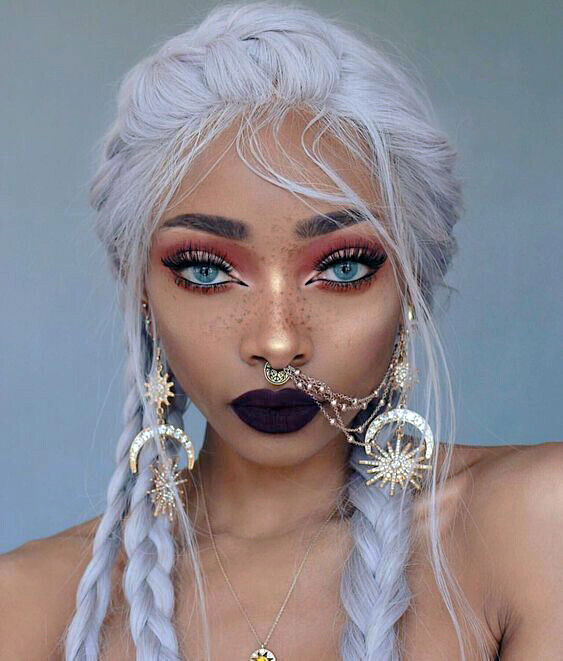 Silver Grey Wig Long Natural Wave Hair Anime Cosplay HalloweenFull Wigs New US