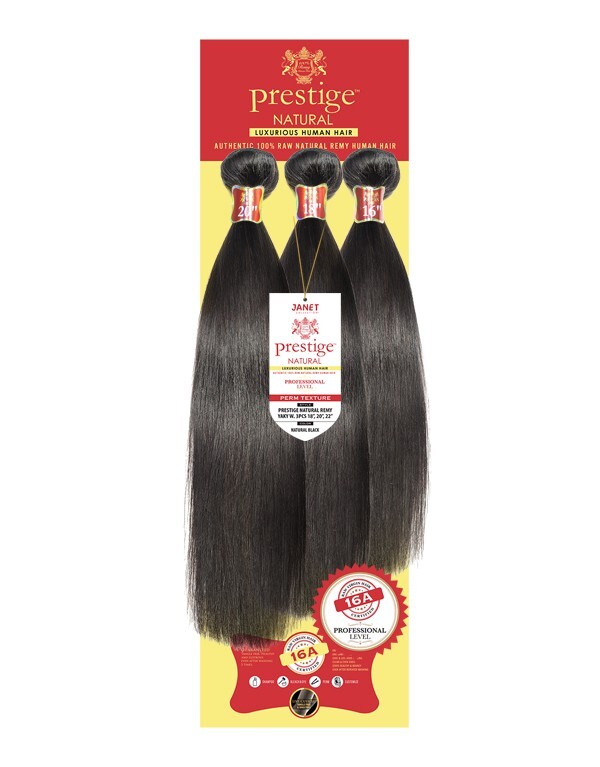Janet Collection Prestige 100% Raw Natural Remy Yaky WVG 3pcs, Professional Leve
