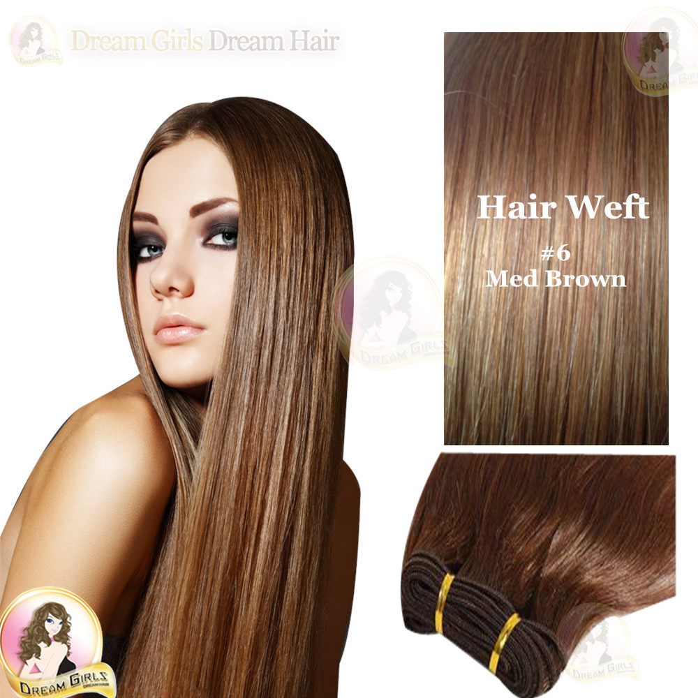 20″ European 100% Remy Weft Hair Extensions Double Drawn 100g Black/Brown/Blonde